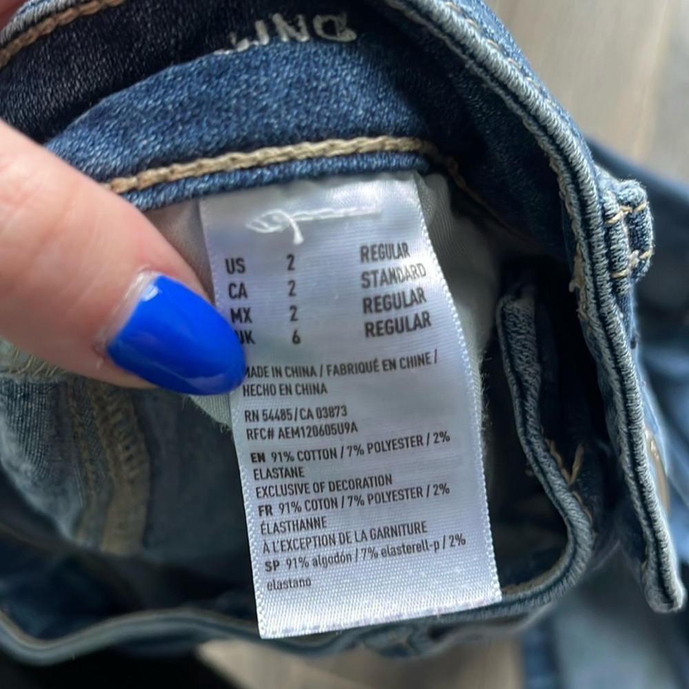 AMERICAN EAGLE Distressed Blue Skinny Jeans - Picture 5 of 8